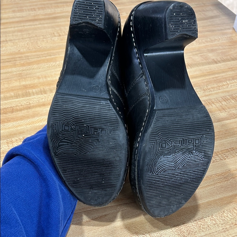Dansko Black Leather Clogs - Picture 5 of 5